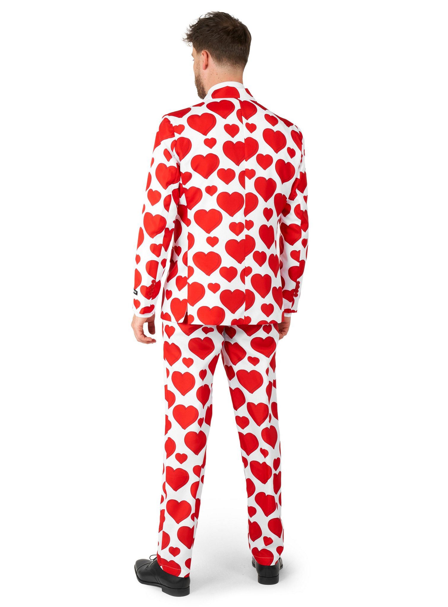 SuitMeister Partyanzug Valentinstags Herz Kostüm Anzug - für Karneval, Ein Anzug mit ganz viel Herz!