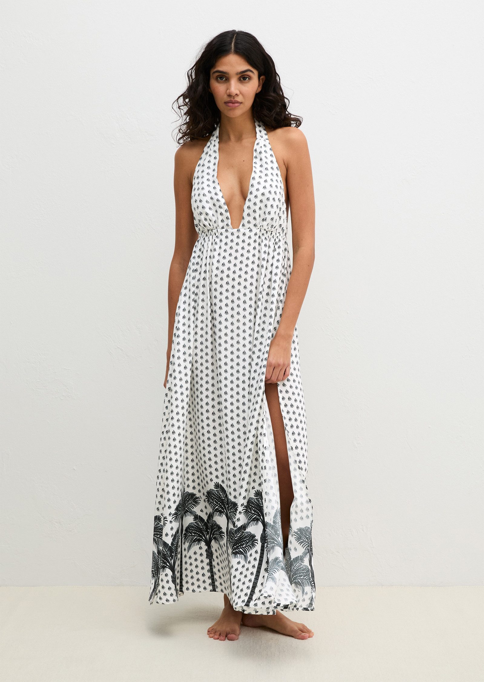 Marc O'Polo Neckholderkleid mit Allover-Print günstig online kaufen