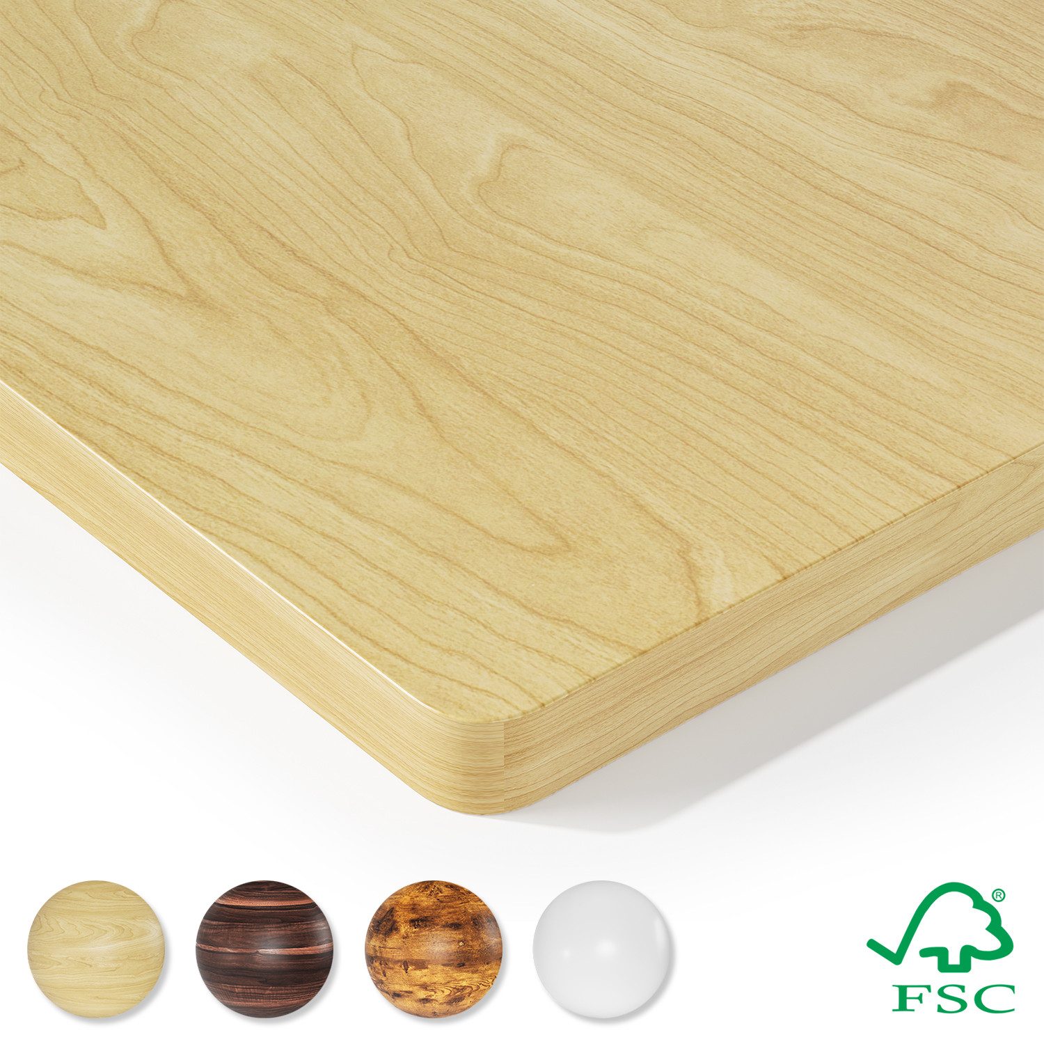 HOMALL Tischplatte 25mm verstärkte einteilige Vollplatte Umweltfreundlich und langlebig