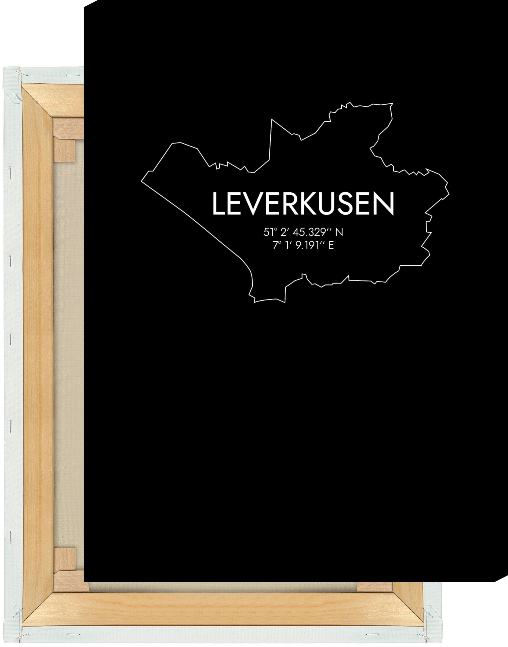 MOTIVISSO Leinwandbild Leverkusen Koordinaten #7