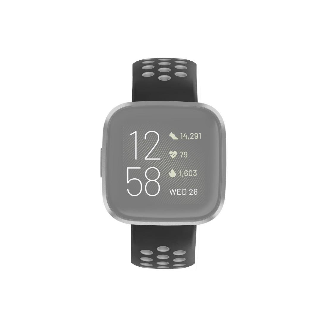 Hama Smartwatch-Armband atmungsaktives Ersatzarmband Fitbit 2/Versa/Versa Lite, 22mm Versa schwarz