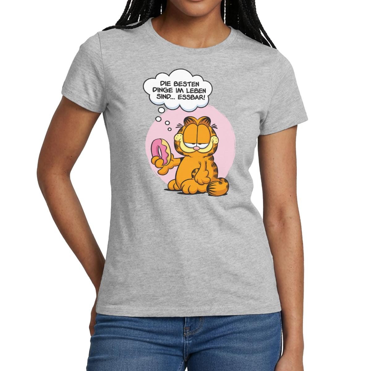 T-Shirt Garfield Die Besten Dinge Im Leben Sind Essbar Frauen T-Shirt