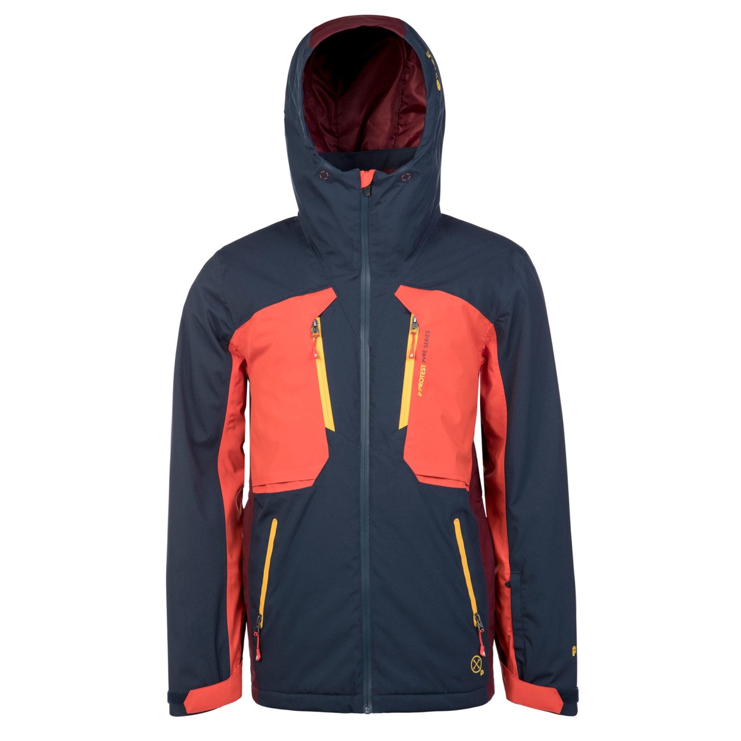 Protest Skijacke Warrior Herren Skijacke/Snowboardjacke dunkelblau/orange