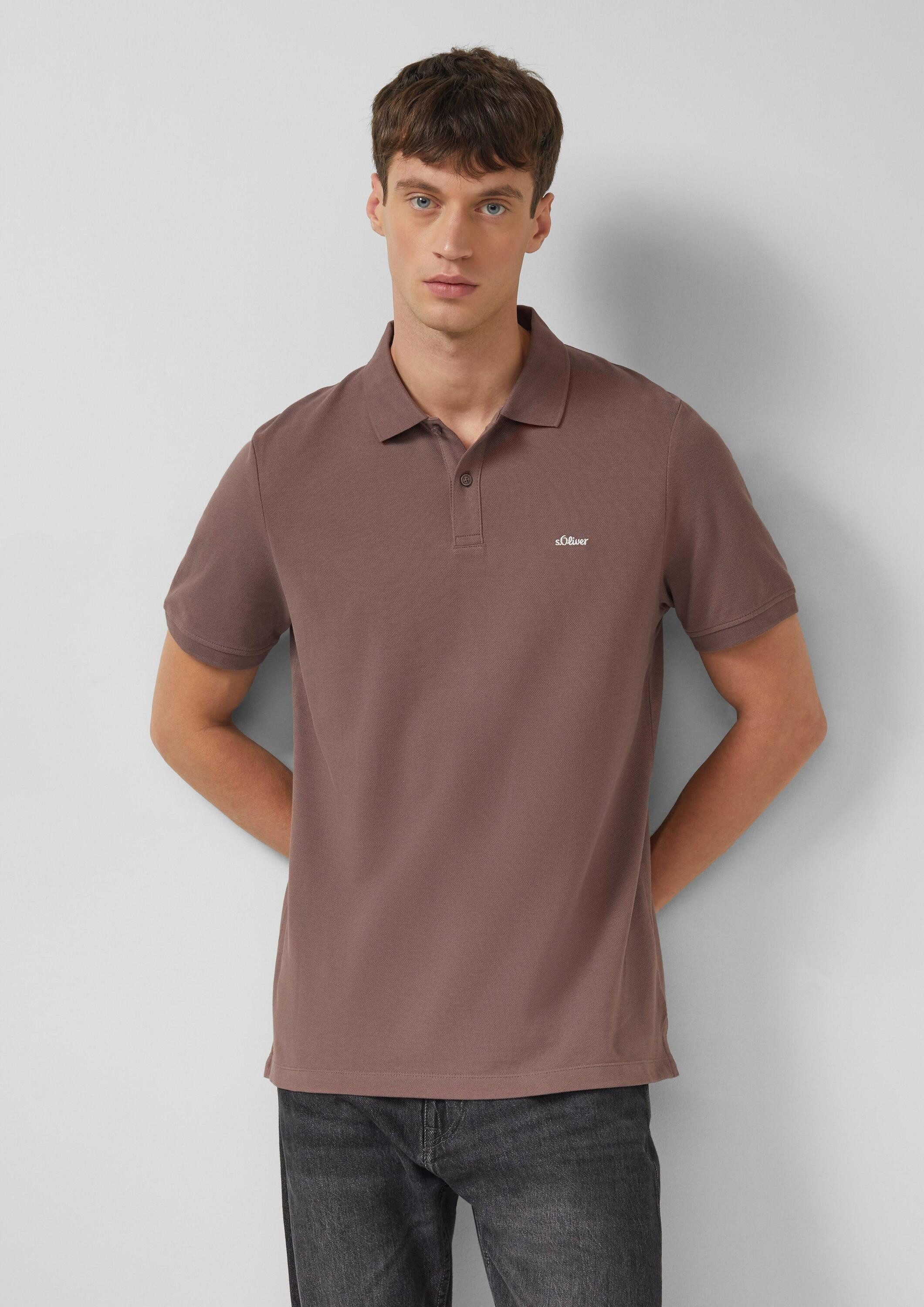 s.Oliver Kurzarmshirt Polo-Shirt Poloshirt aus Baumwollpiqué günstig online kaufen