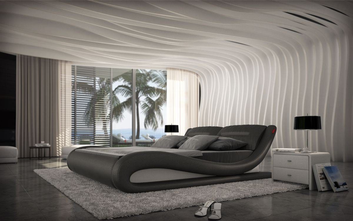 Wasserbett Aprilia, Kunstleder Premium, komplett, Sofa Dreams, mit Sigma-K Keramik schwarz-weiß