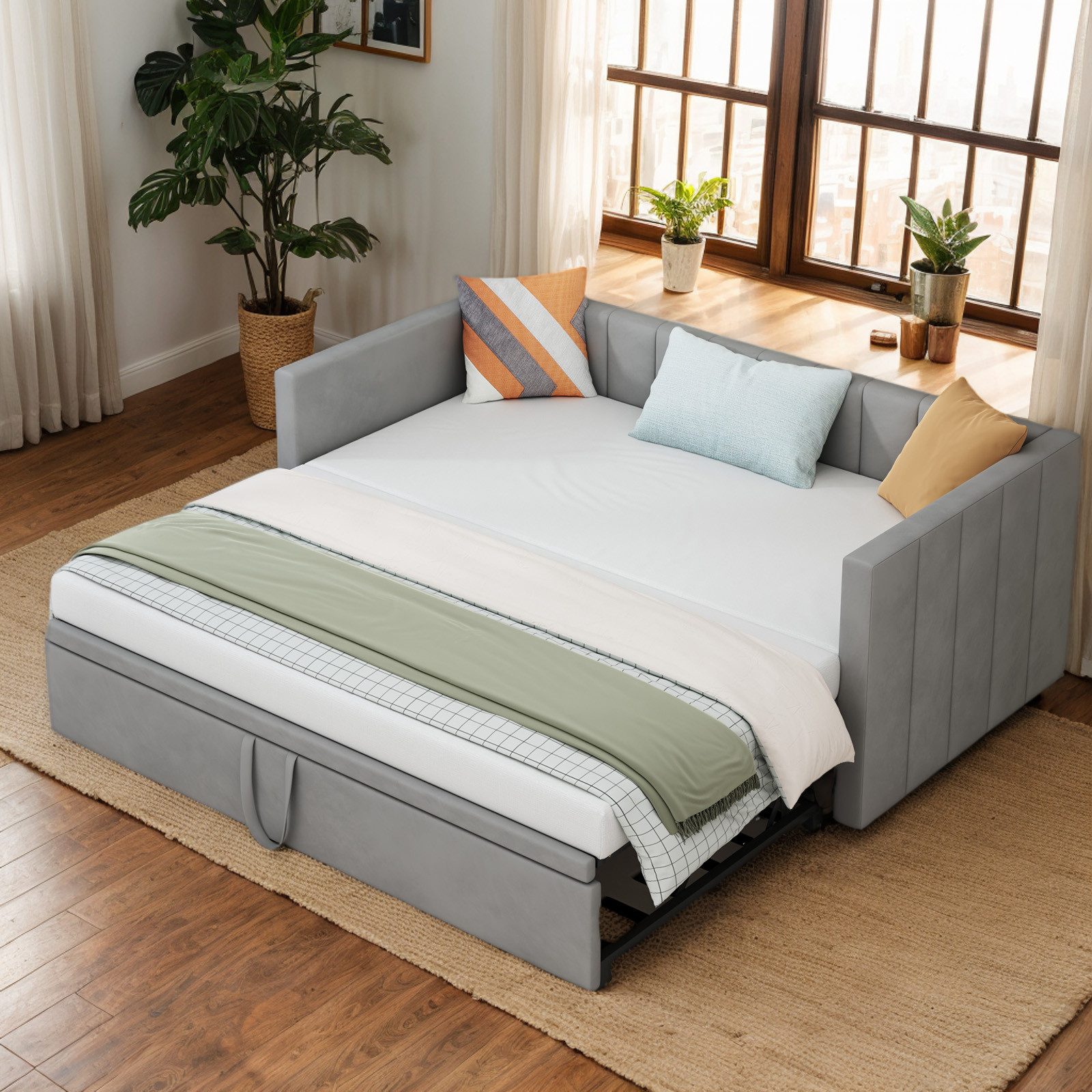 OKWISH Schlafsofa Polsterbett Kinderbett Bett Funktionsbett günstig online kaufen