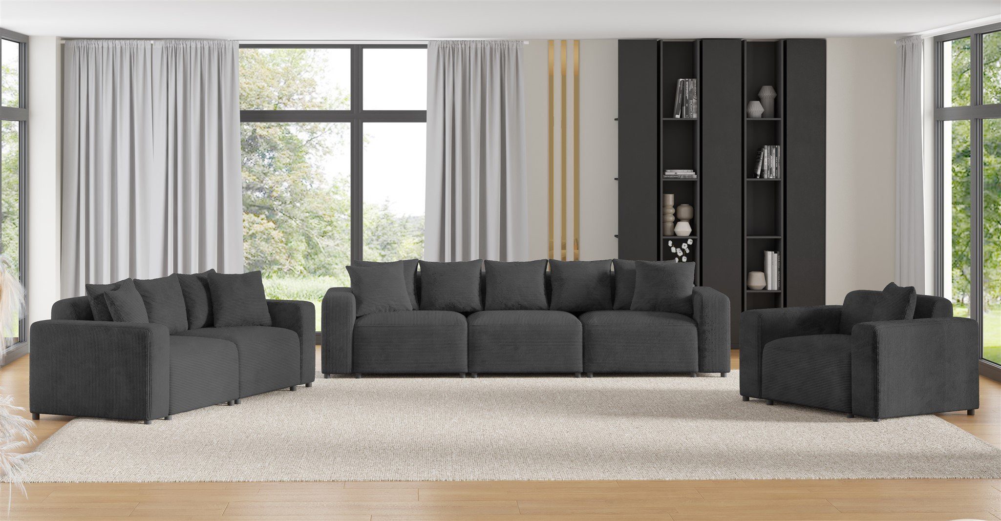 Fun Möbel Polstergarnitur Sofa-Set Designersofa MEGAN günstig online kaufen