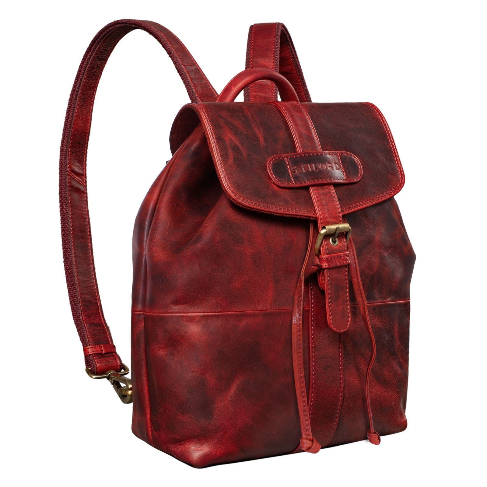 STILORD Cityrucksack "Ranger" Vintage Rucksack Leder 13,3 Zoll