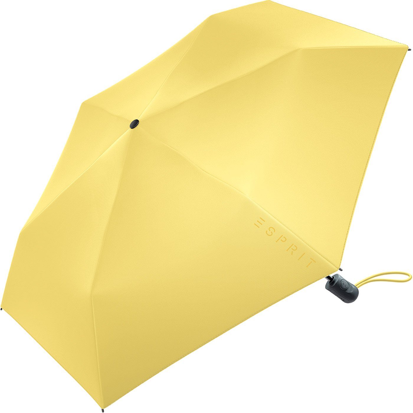 Esprit Taschenregenschirm und Easymatic Trendfarben in Automatik 2023, den stabil, gelb Damen FJ Auf-Zu neuen Slimline leicht