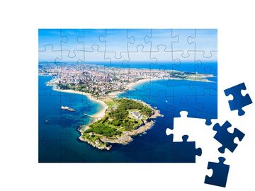 puzzleYOU Puzzle Luftbildaufnahme von Santander, Spanien, 48 Puzzleteile, puzzleYOU-Kollektionen Spanien, Insel & Meer