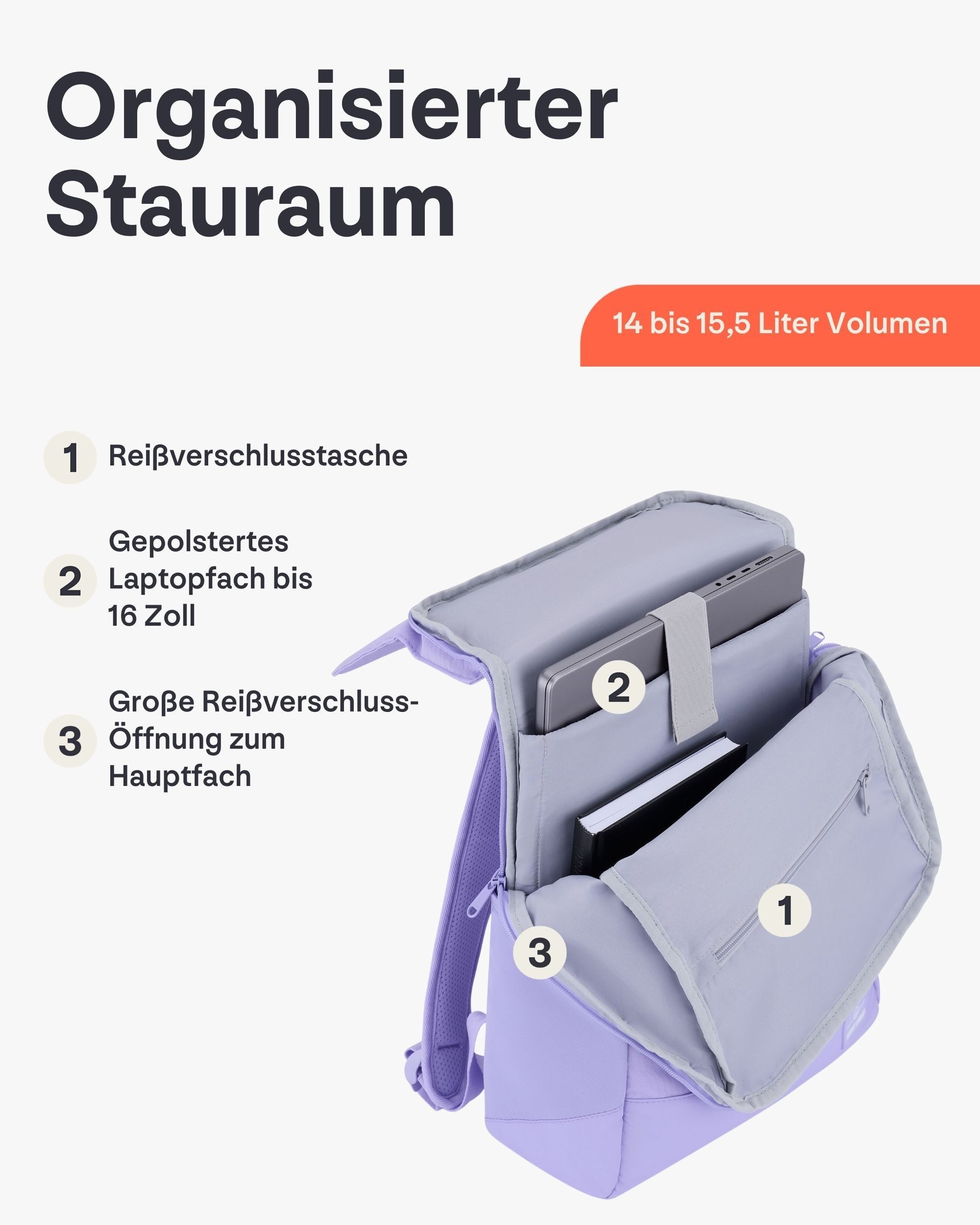 Johnny Urban Cityrucksack MIKA, Rolltop Damen Herren, Laptop Fach (1-tlg), Flexible Größe, Gepolstertes Laptopfach, Wasserabweisend