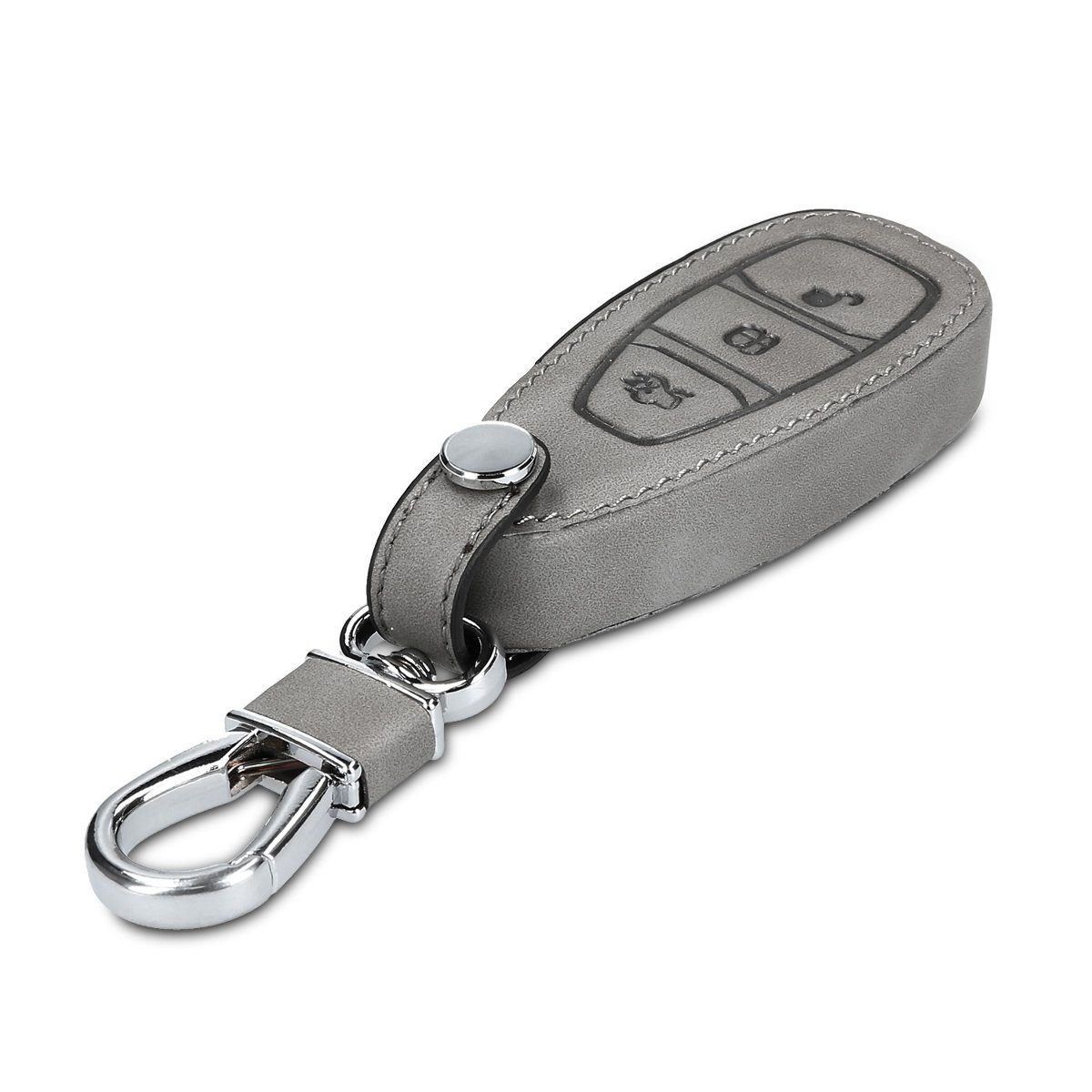 kwmobile Etui, Autoschlüssel Hülle für Ford - Nubuklederoptik - Kunstleder  Schutzhülle Schlüsselhülle Cover für Ford 3-Tasten Autoschlüssel Keyless Go