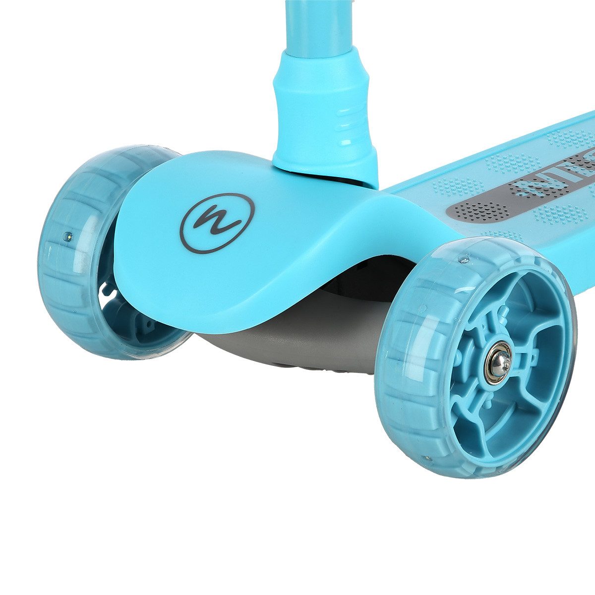 Bubble-Store Tretroller Dreiradroller Trittbrett und Räder mit Beleuchtung, Kinder Roller blau