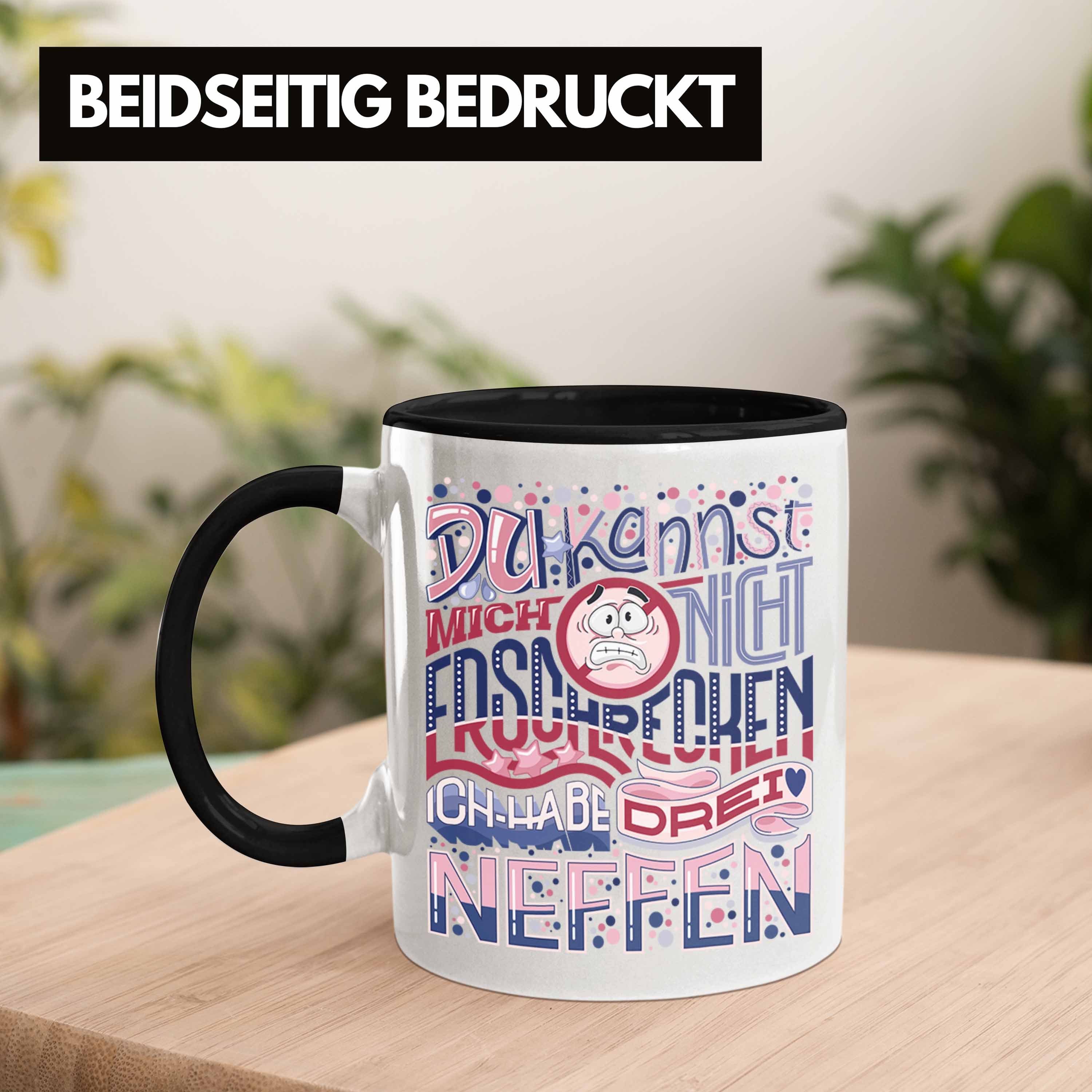 Trendation Tasse Trendation - Lustiger an Tasse Tante Geschenkidee Spruch Tante Neffen Schwarz für Neffen von Tante Geschenk 3