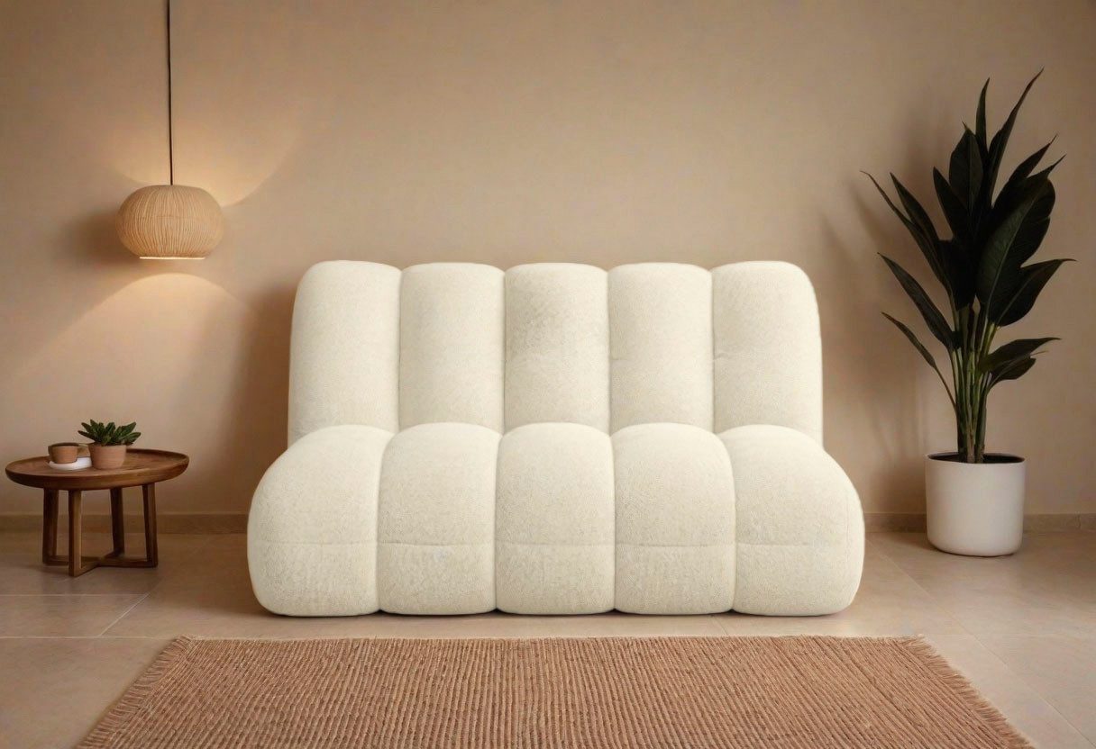 LeGer Home by Lena Gercke 2-Sitzer Priya Designersofa, moderne Steppung, auch in Bouclé, gemütlich und modern, B/T/H: 155/108/84 cm