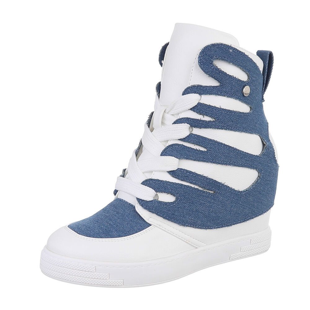 Ital-Design Damen High-Top Freizeit Schnürstiefelette (87108910) Keilabsatz günstig online kaufen
