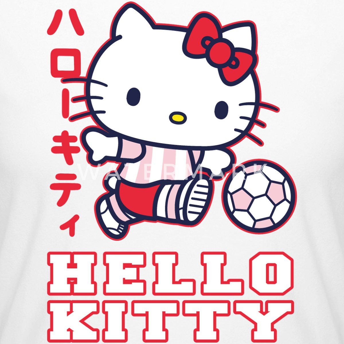 Spreadshirt T-Shirt Hello Kitty Spielt Fussball Sport Crop Top (1-tlg) günstig online kaufen