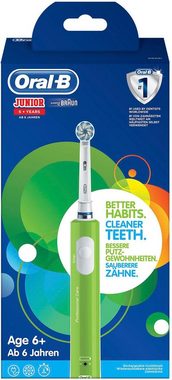 Oral-B Elektrische Zahnbürste Junior Green, Aufsteckbürsten: 1 St.