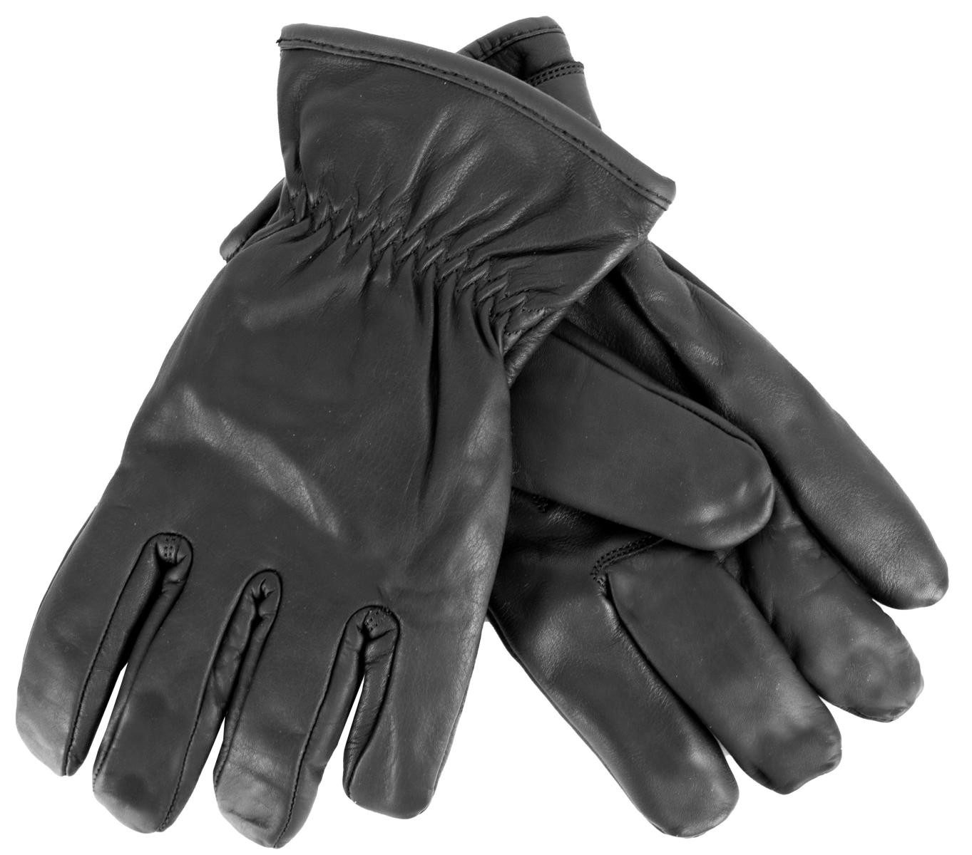 MDM Motorradhandschuhe Biker Motorrad Leder Handschuh Classic MDM H01 Schwarz Aramidfutter, Echtes Leder, Elastischer Handgelenkabschluss
