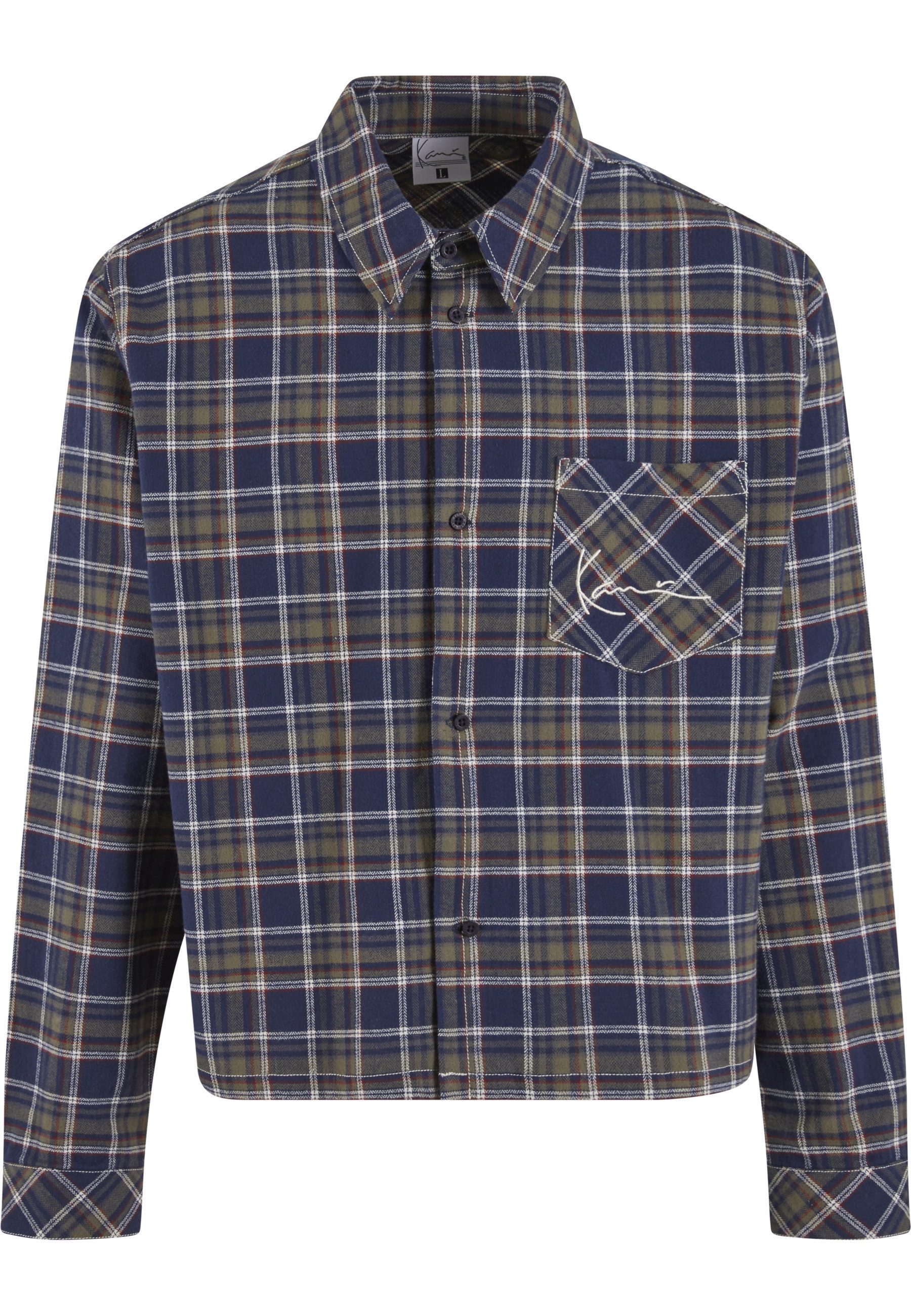 Karl Kani Langarmhemd Karl Kani Small Signature Cropped Check Shirt (1-tlg)