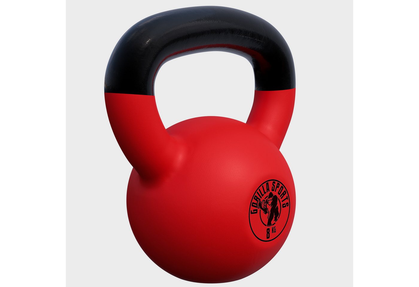 GORILLA SPORTS Kettlebell 2 - 32 kg, Gusseisen Kugelhantel mit Neoprenbeschichtung, Kraftraining