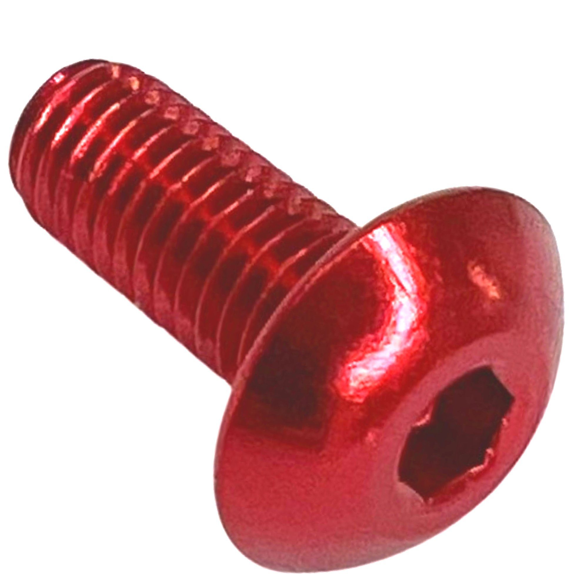 Schrauben-Set Alu M5x12 Linsenkopfschraube für Flaschenhalter rot