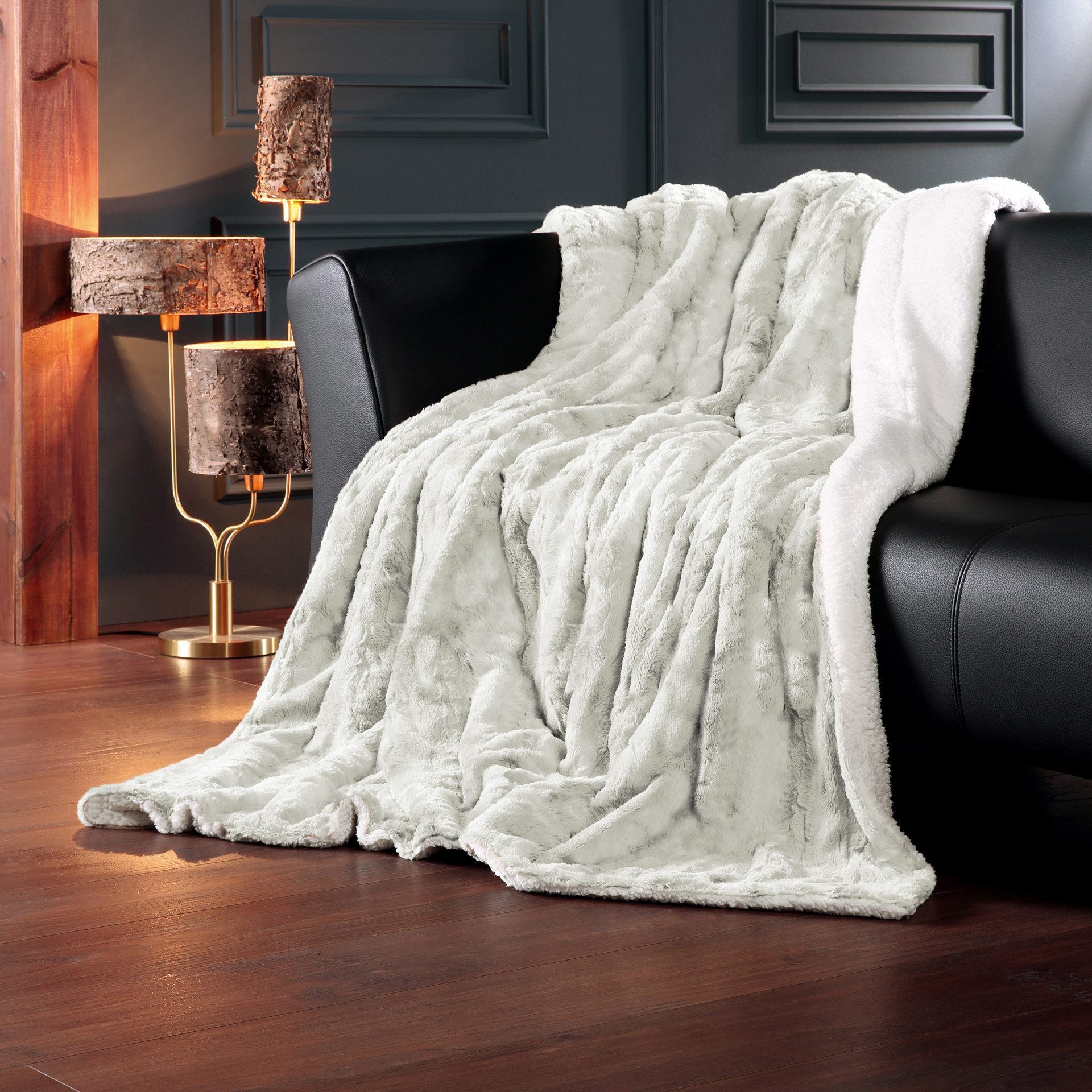 Wohndecke Luxus Kingston XXL, Delindo Lifestyle, XXL Kuscheldecke fürs Sofa günstig online kaufen