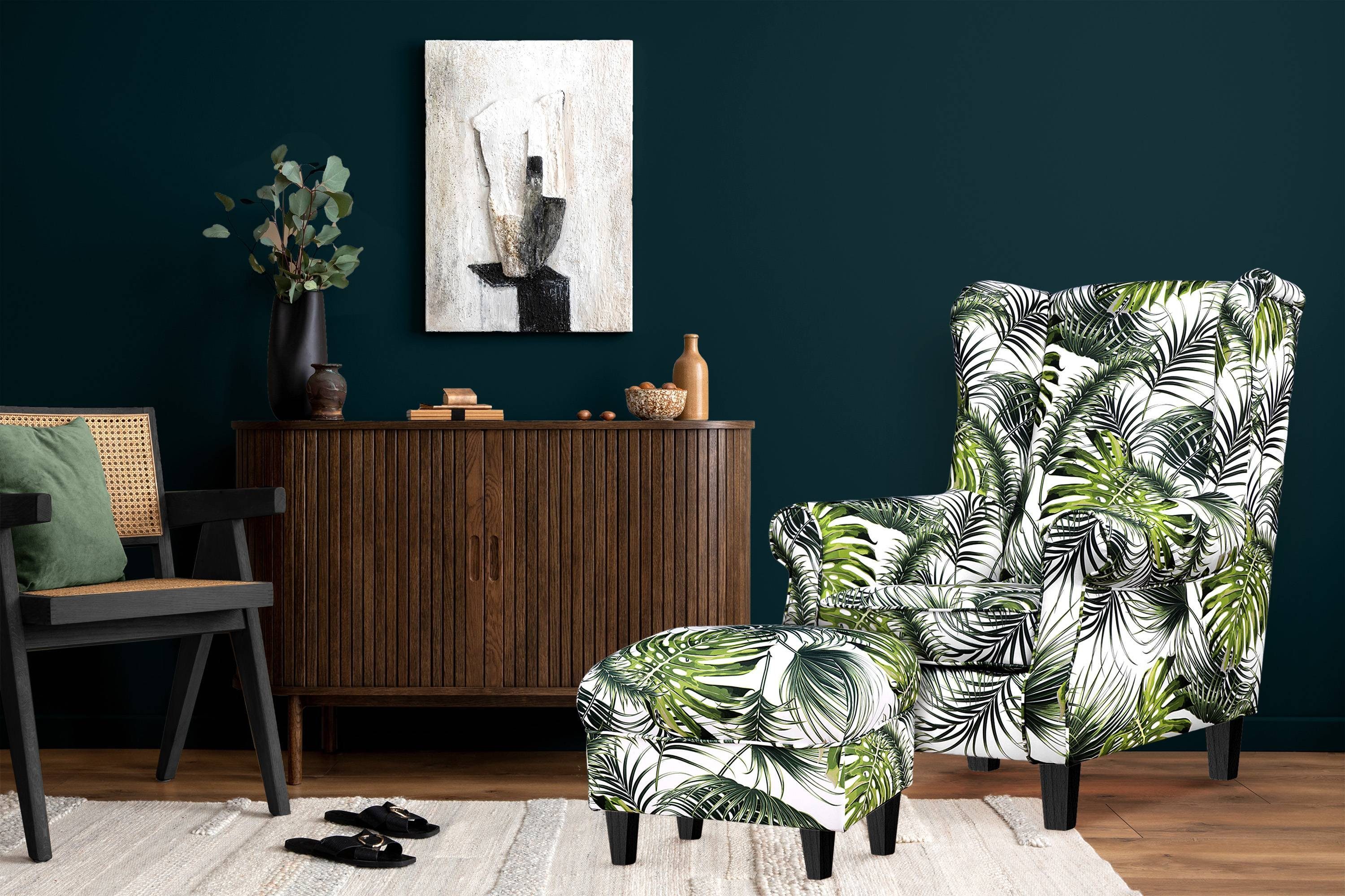 KONSIMO® Ohrensessel MILES Gepolsterter Sessel, mit günstig online kaufen