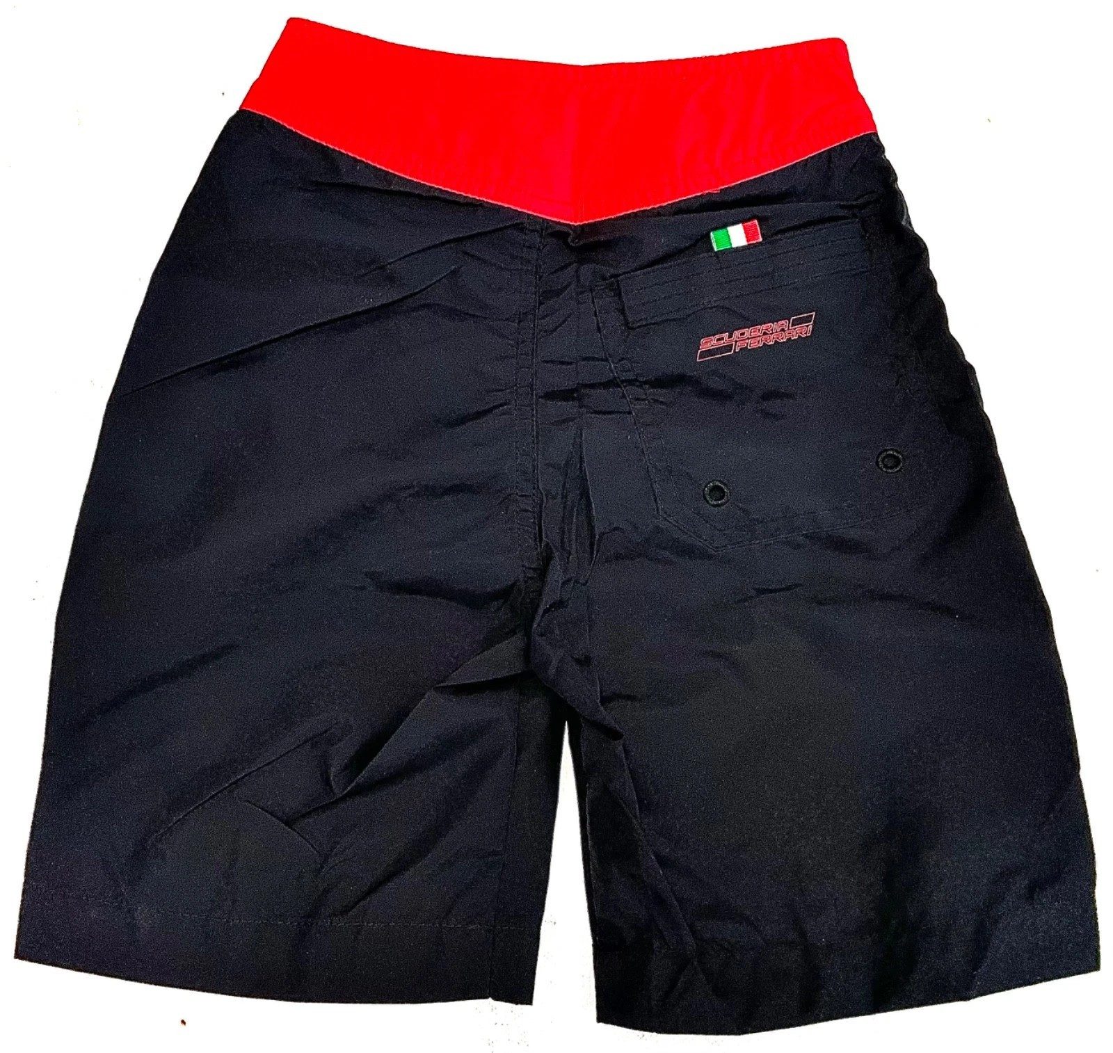 Ferrari Badehose Ferrari Swimshort, Scuderia Ferrari Kids SF Checkflag long Swimsuit für Schwimmen, Mit Ferrari Logo