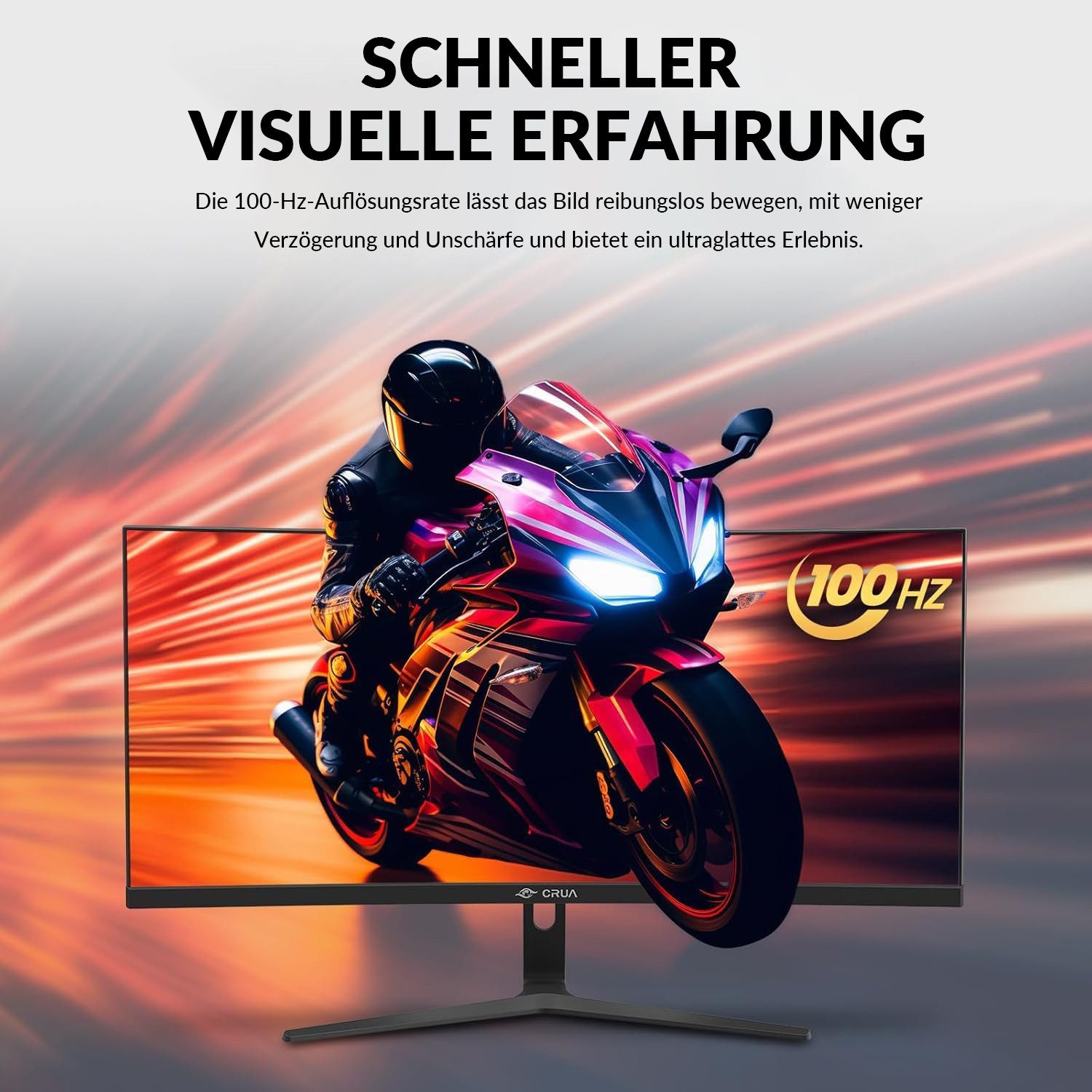 CRUA CRUA 30 Zoll Ultrawide Curved Monitor Gaming-Monitor (21:9 WFHD, 99% sRGB, 100Hz, 1500R)