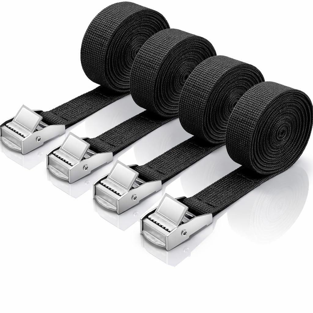 toolmate® Zurrgurt 5x Zurrgurte 250 cm mit Klemmschloss Befestigungsgurt Spanngurt (Packung, 5-St., 5x Zurrgurt) mit Metallösen / hohe Zugkraft / fester Halt