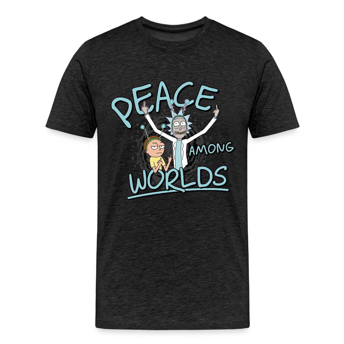 Spreadshirt T-Shirt Rick & Morty Peace günstig online kaufen