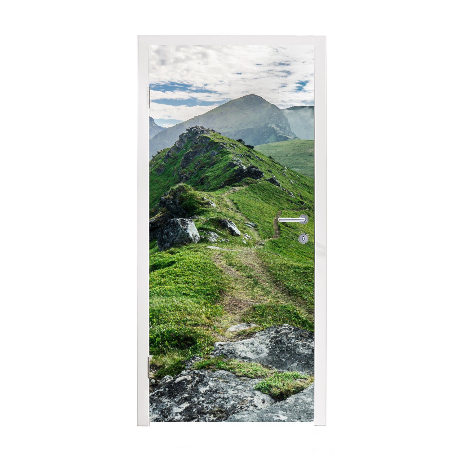 MuchoWow Türtapete Die Berge der Lofoten, Matt, bedruckt, (1 St), Fototapete für Tür, Türaufkleber, 75x205 cm