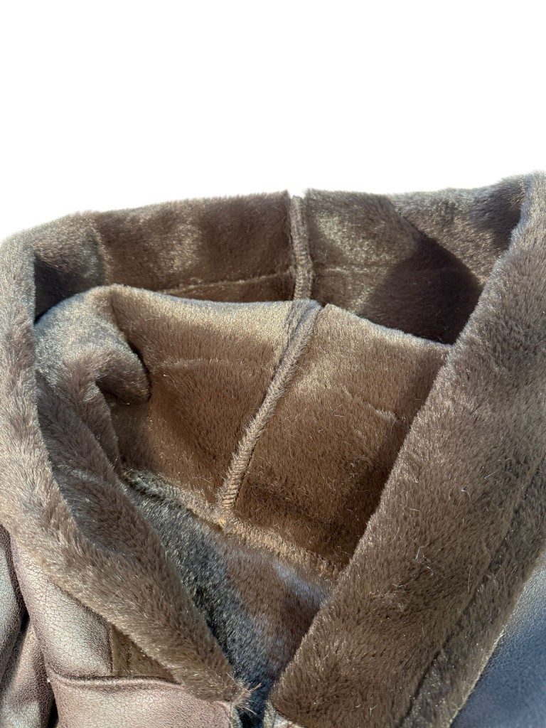 Mississhop Fellimitatmantel Damen Kunstfelljacke mit Kapuze 36-40 Mod.397