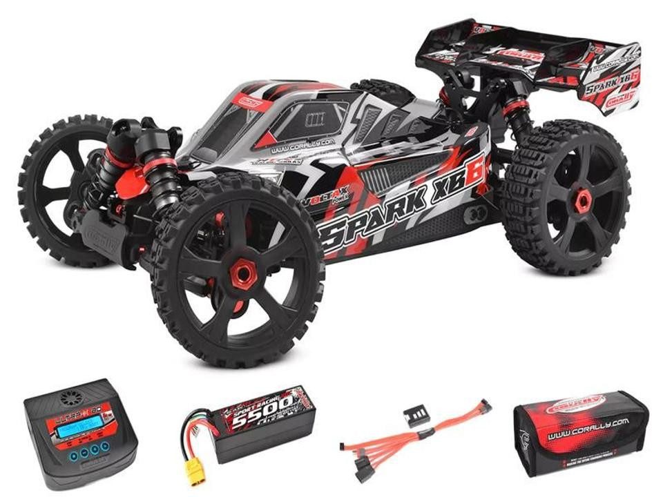 Corally RC-Auto Team Corally - Spark XB-6 RTR - Drive'n Go Pack 4S - Rot