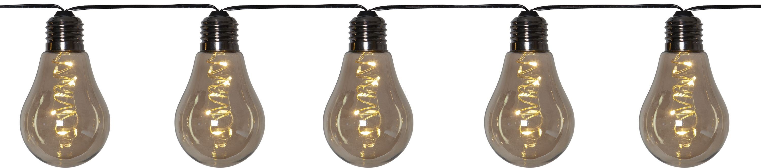 STAR TRADING LED Lichtleiste Star LED-Lichterkette 'Glow', 10-teilig, Rauchglas