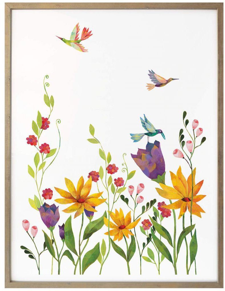 Wall-Art Poster Floral, Blütenpoesie Blumen Wandposter Blumen Wandbild, Blanz Poster, (1 Bild, St)