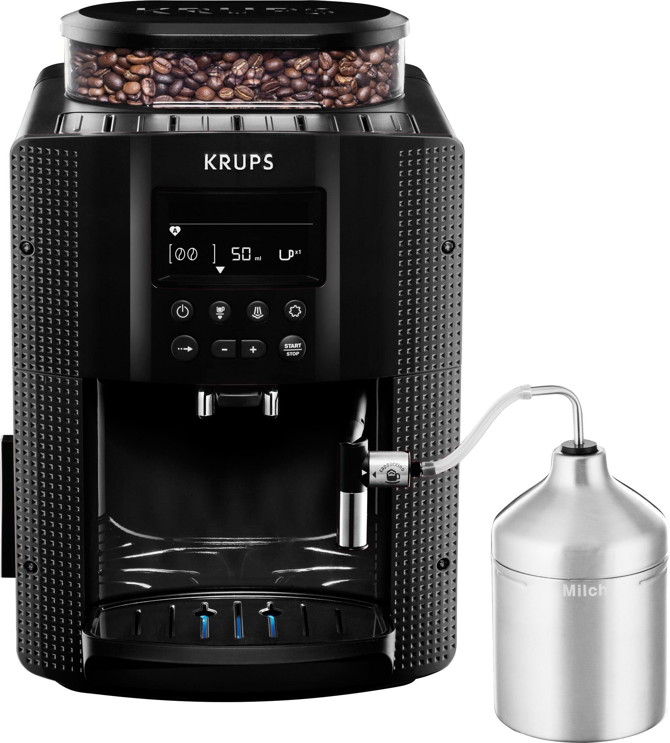 Krups Kaffeevollautomat EA8160 Essential Espresso, Wassertankkapazität: 1,7 Liter, inkl. Auto Cappuccino XS6000 Set