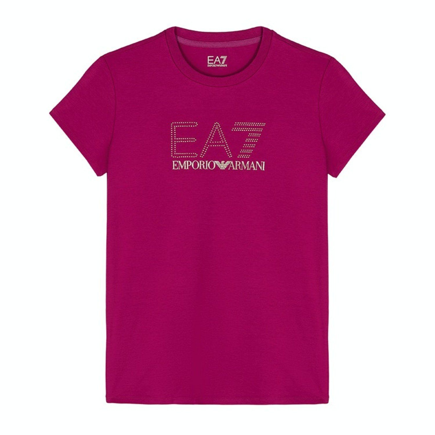 Emporio Armani Print-Shirt EA7 Emporio Armani Kids T-Shirt pink Adler Nieten