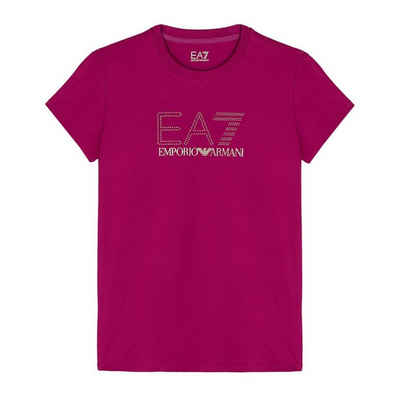 Emporio Armani Print-Shirt EA7 Emporio Armani Kids T-Shirt pink Adler Nieten