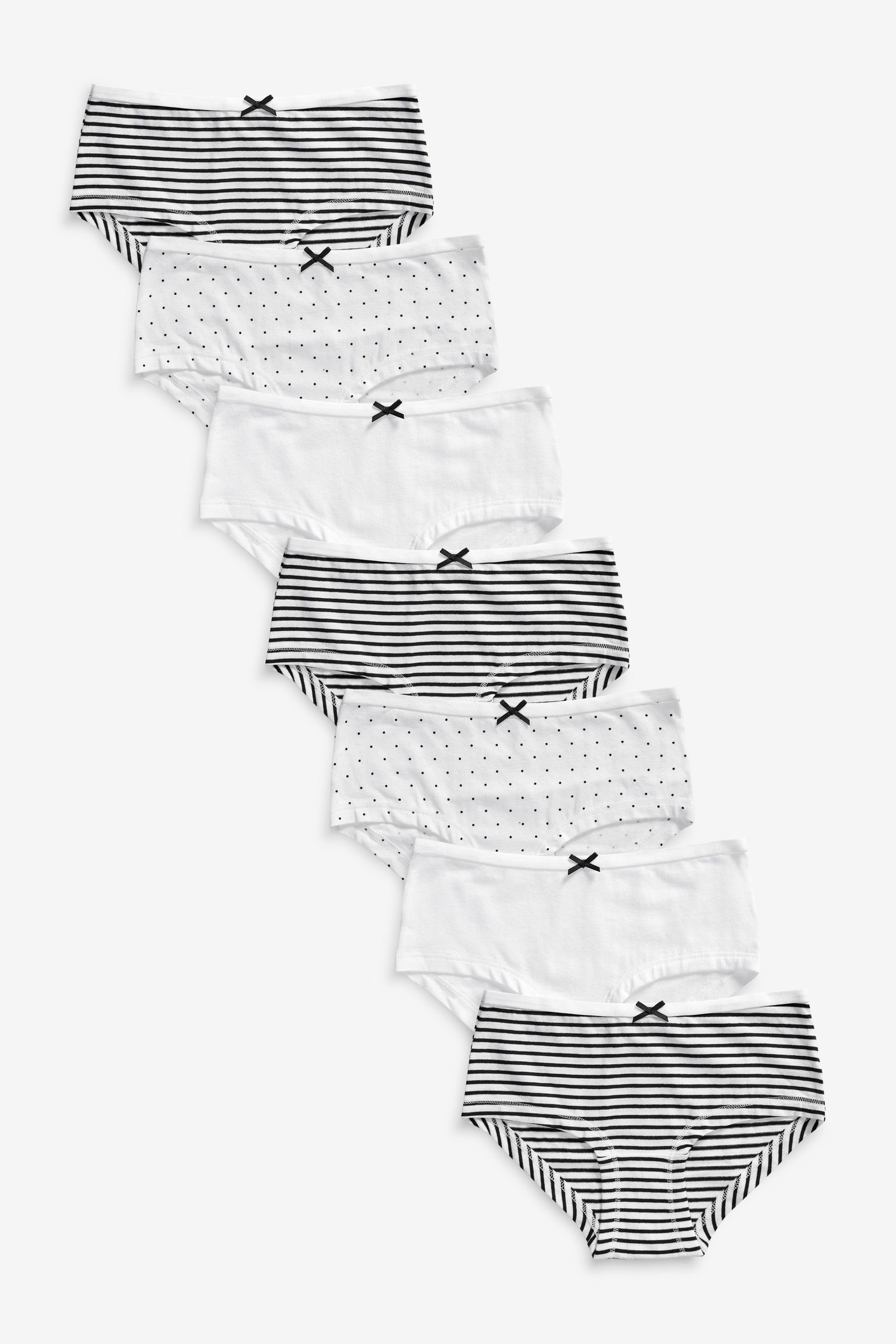 Stripe Black/White/Spot 7er-Pack im Hüftslips (7-St) Hipster & Next