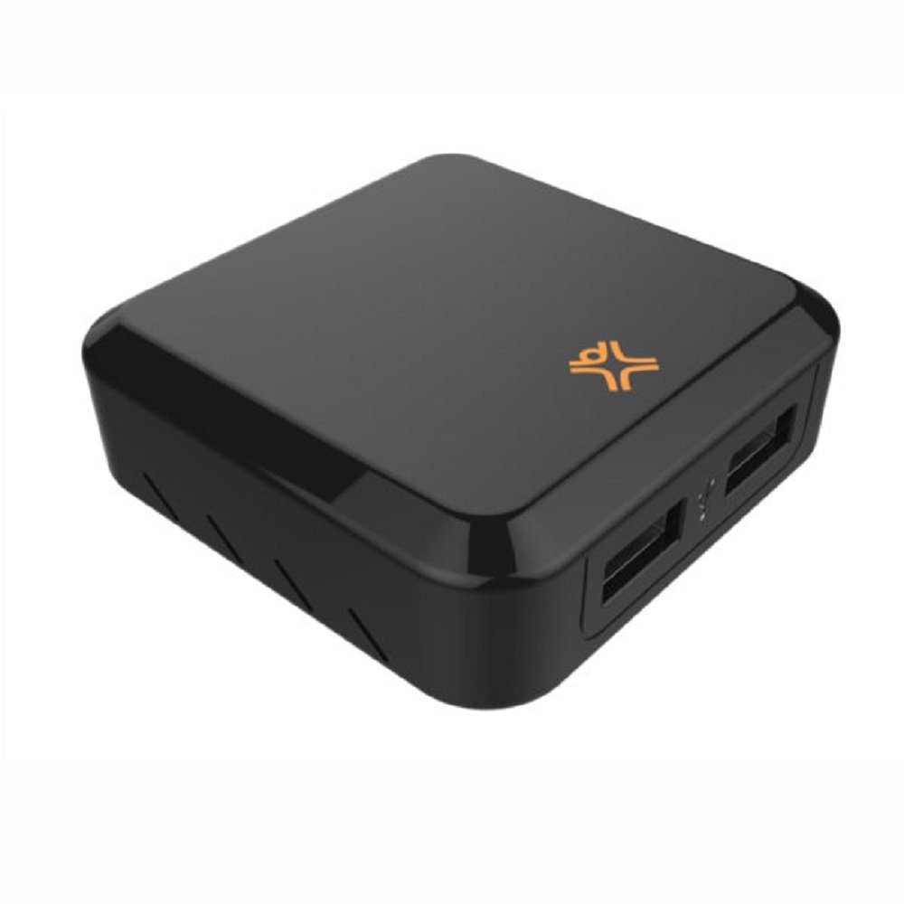 Netzteil Ladegerät LED Dual-USB Port 2x 2,4A/24W in Schwarz Netzteil