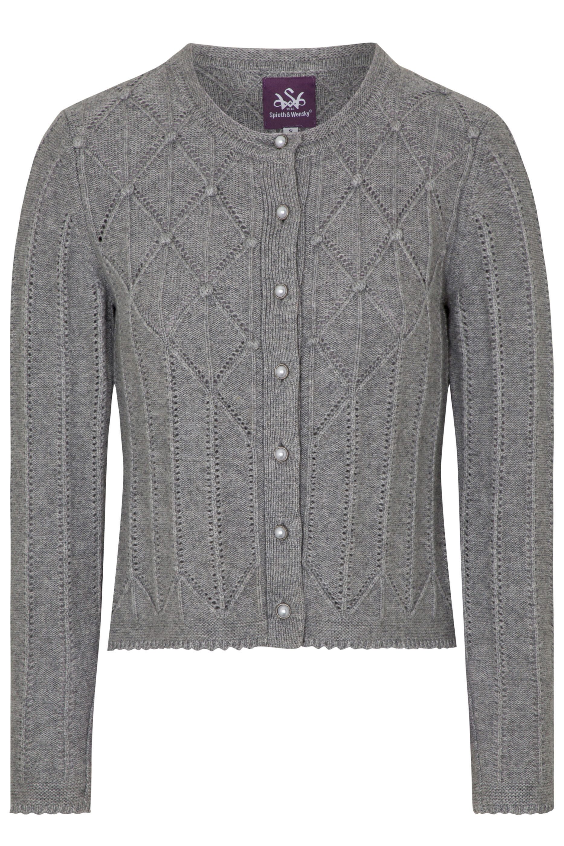 Spieth & Wensky Trachtenstrickjacke Strickjacke "Funkie" (1-tlg) mit dezenter Musterung