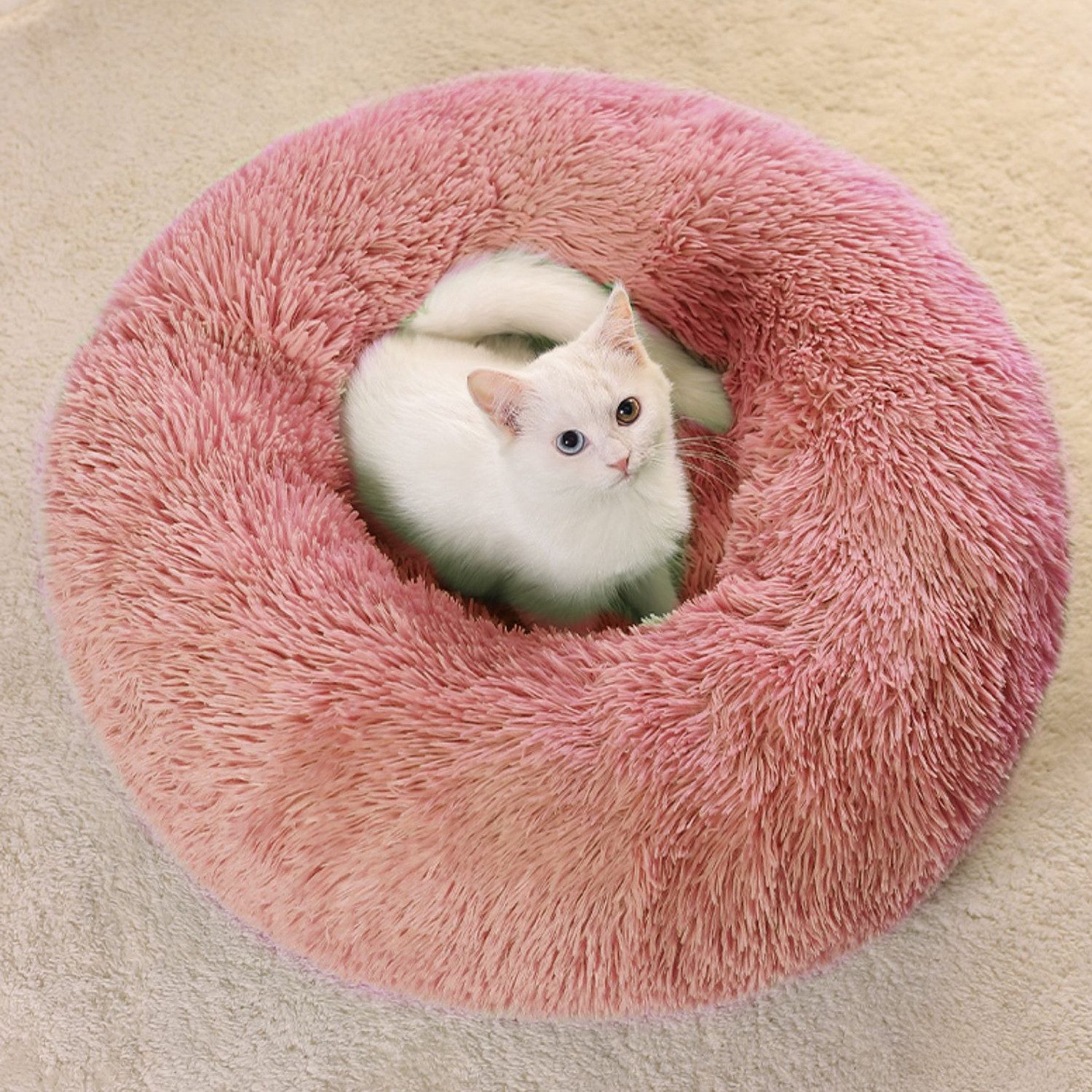 CALIYO Tierbett 60 CM Tierbetten, Katzenbett waschbar Flauschiges Hundebett günstig online kaufen