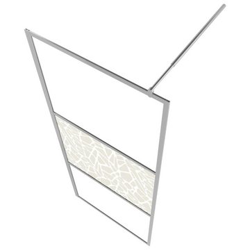 vidaXL Duschwanne Walk In Duschwand für Begehbare Dusche ESG-Glas Steindesign 80x195 cm