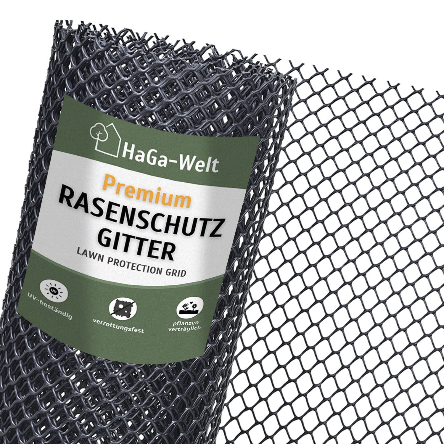 HaGa Profil Rasenschutzgitter in 2m Br. (Meterware) (zur Verstärkung von weitläufigen Flächen, insbesondere Park- und), Masche 30mm Hangbefestigung Gartengitter Bodenschutz