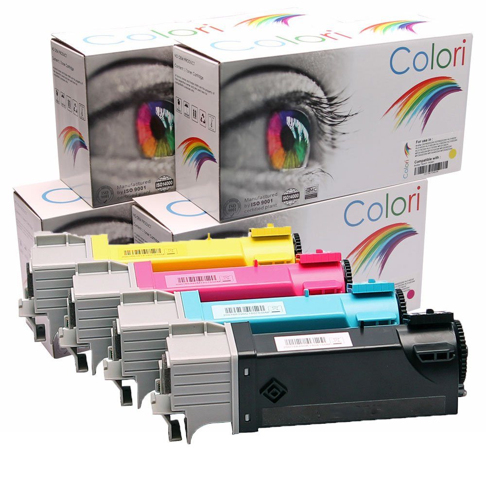 Set 2155cdn von 4x Colori für 2150cn 2155 Kompatibles 2150cdn Tonerkartusche, Dell 2150 Dell 2155cn Toner Colori Dell