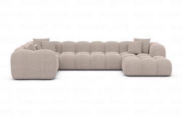 Sofa Dreams Wohnlandschaft Design Couch Stoff Wohnlandschaft Formentera U Form Stoffsofa, Loungesofa