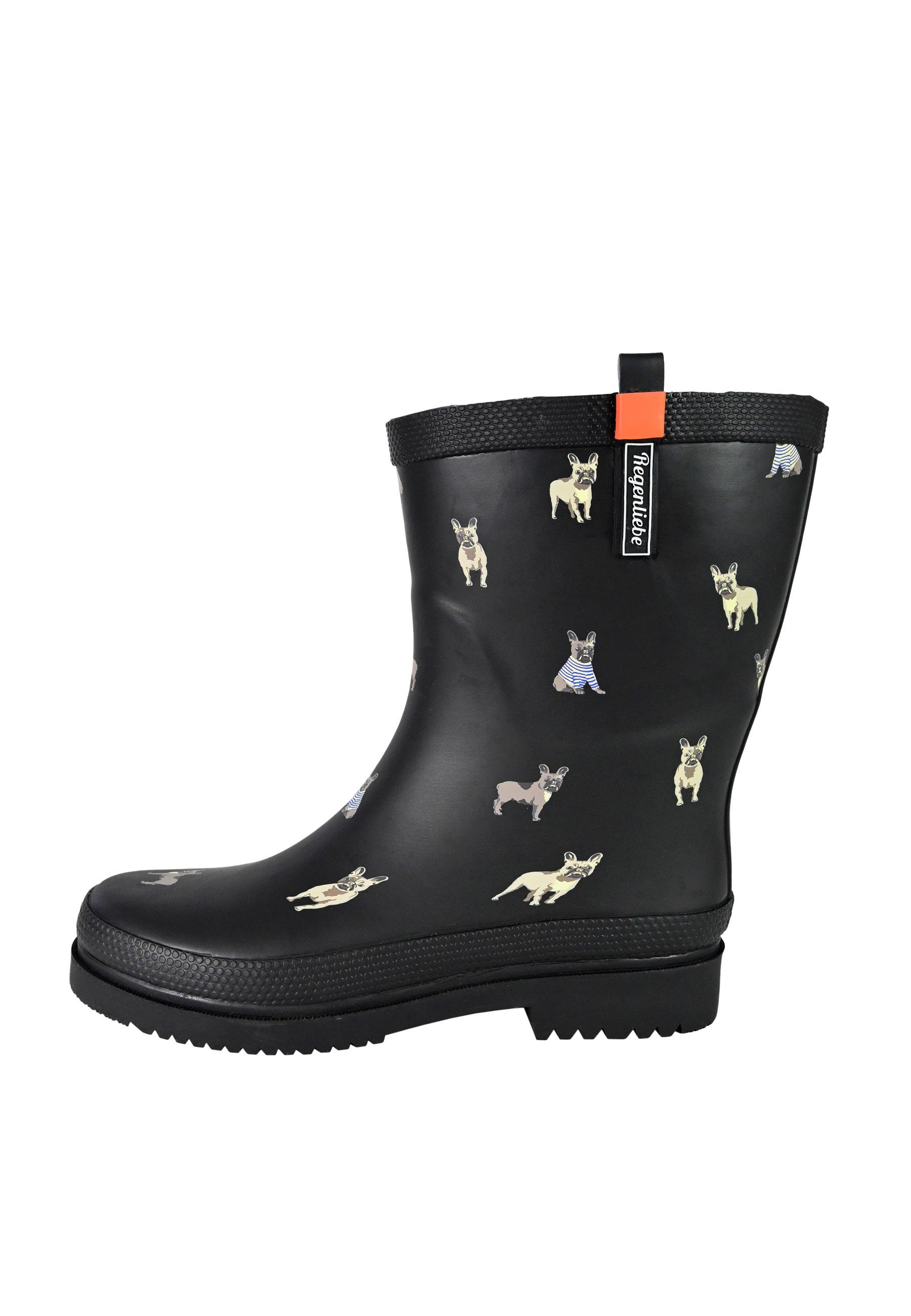 Regenliebe Waldi Mops Gummistiefel Halbschaft Stiefel günstig online kaufen