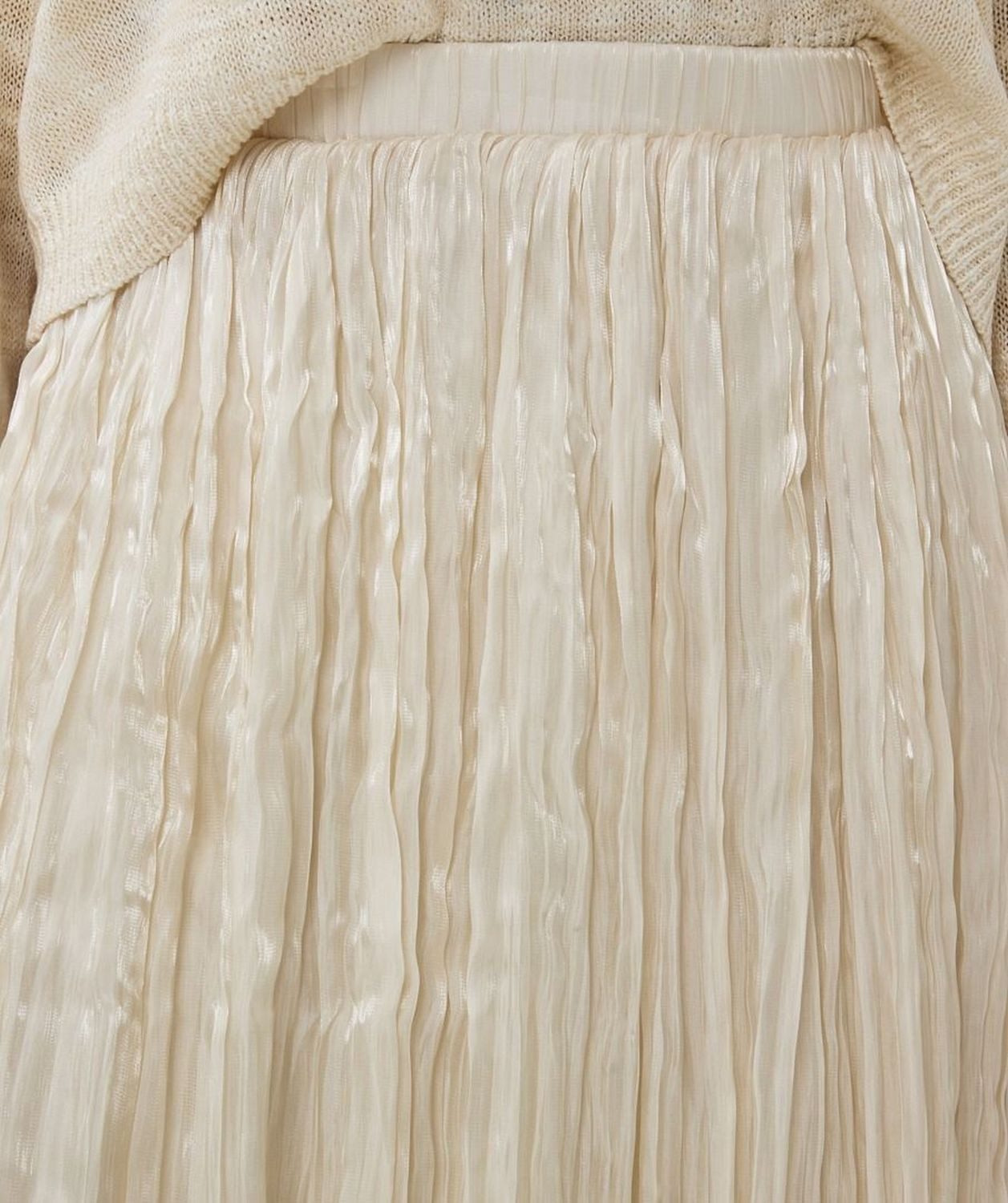 Esqualo Sommerrock Esqualo Pliseerock Changeant Creme 34 günstig online kaufen